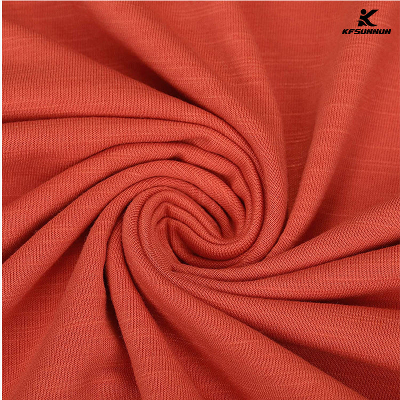 KFSUNNUN Solid Color Burnt Round Neck Short-Sleeved T-Shirts Women'S Top