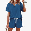 KFSUNNUN Two Piece Outfits For Women Lounge Sets Button Down T-Shirts And Shorts Set Sweatsuits with Pockets