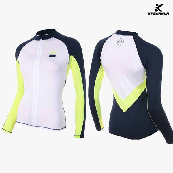 KFSUNNUN 5 Pieces Sets Couple UPF 50+ Skins Rash Guard Long Sleeves